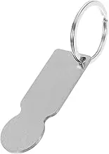 jojofuny Sublimation Transfer Trolley Token Stainless Steel Blank Key Ring for Shopping Carts Easy Unlock Release for Supermarkets and Convenience Stores