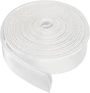 uxcell Double Fold Bias Tape for Sewing 4/5 Inch x 5.5 Yards Satin Pre-fold Continuous Binding Tape for Seaming Quilting Hemming Binding DIY Crafts, White