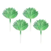 4Pcs Artificial Succulents Picks Faux Succulent Fake Succulent Plants Green