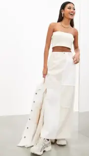 NWT ASOS EDITION Patchwork Maxi Denim Skirt Size 14 NEW