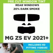 For MG ZS EV 2021+ Pre Cut Window Tint Kit 20% Dark Rear Car Tinting Film Film