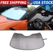 Front Window Sun Shade Visor UV Block Protector Cover For Corvette C7 2014-17 US