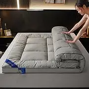 MZCHOOOO Futon Mattress Queen Mattress Pad Floor Mattress Comfortable Futon Foldable Mattress Thick Tatami Mat Sleeping Pad for House Guest, Camping, Travel, Twin Full Queen (King)