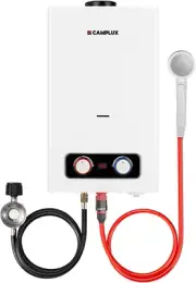 2.64 GPM Tankless Propane Water Heater, Portable Water Heater Outdoor with Overh