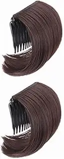 Womens Hair Bun Invisible False Base Bump It Up Volume Fluffy Insert Tool Increased Hair Pad (Dark Brown, One size)