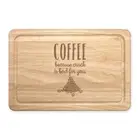 Coffee Because Crack Is Bad For You Rectangular Wooden Chopping Board Funny Joke