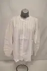 NWT Quince Organic Textured Cotton Peasant White Blouse Size Small