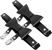 [GLSTOY] Bow Sock Clip Leg Ring Belts Stockings Garters Women's Tights Belt Fashion Accessory for Birthday Stage Black