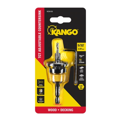 Kango 12G Adjustable Countersink Drill Bit Set ,Non-marking collar for cleaner .