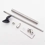 Wivplex 4mm Drive Shaft Straight Shaft Sleeve 36mm PC Propeller 3.0mm 4mm 5mm Joint Assemble Kit RC Boat Speed Boat Mono Marine Model Ship Propeller(L30cm Coupler 6.0mm)