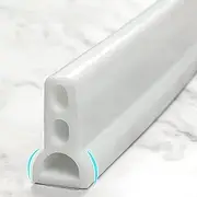Silicone Shower Threshold Water Barrier,Collapsible Shower Threshold Water Dam,Shower Barrier and Retention System Shower Barrier for Wet and Dry Separation,Keeps Water Inside Threshold