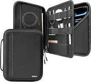 [tomtoc] iPad Portfolio Case for 13-inch iPad Air M3 2025 & iPad Pro M4 & iPad Air M2 2024, 12.9-in iPad Pro M2&M1 6th/5th, Protective Carrying Storage Bag for Pencil/Adapter/Hubs/Cables/Magic Keyboard