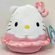 Squishmallow 8" Hello Kitty and Friends Plush Pink Dress Spring 2024 - NWT