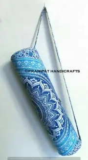 Indien Ombre Mandala Handmade Portable Adjustable Strap Yoga Mat Shoulder Bag