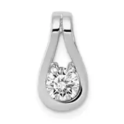 14k White Gold 4.7mm VS Diamond Teardrop Shape Slide Pendant
