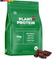 Vegan Pea and Rice Protein Isolate Powder - 24G Plant Protein per Serve (33 Serv