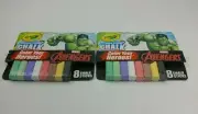 2 Crayola Washable Sidewalk Chalk Marvel Avengers - Incredible Hulk Theme Pack 8