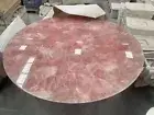 48" Stunning Rose Quartz Table Top - Round Handcrafted Gemstone Top Decor