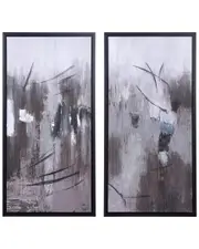 Stylecraft Set Of Two Hand Painted Art On Canvas