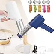 Generic Electric Idiyappam Maker, Handheld Pasta Maker, 5-in-1 Multi-Functional, Automatic, Blue, Stainless Steel + ABS