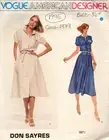 1979 Vintage VOGUE Sewing Pattern B34" DRESS (1996) Don Sayres Vogue 1871