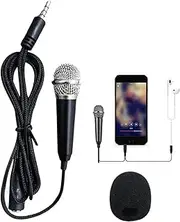 Small Microphone for Karaoke - Portable Vocal Microphone | Speaker Amplifier, Vocal Microphone Plug-and-Play for Mobile Phone, Laptop