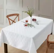 Modena Fabric Tablecloth, Jacquard Fabric Table Cloth for Rectangle Table, Ad...