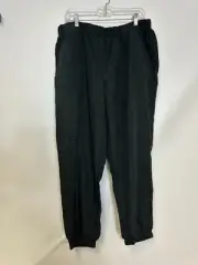 NWT IMAN black silky capri pants size XL