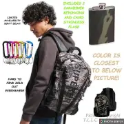 NEW BASE CAMP STYLE MOUNTAIN TARP CAMOFLAGUE SUPERDRY SCHOOL/DAY BACKPACK +BONUS