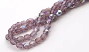 100 Amethyst AB Faceted Glass Beads 4MM