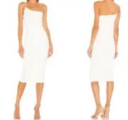 NWT Revolve Nookie Ivory Lust One Shoulder Midi Dress Size M