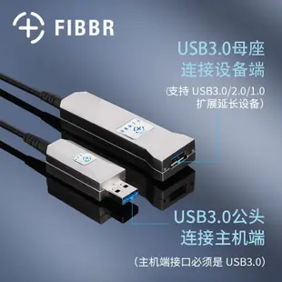 USB延長線fibbr菲伯爾光纖usb3.0延長線公對母Kinect體感 攝像頭會~新北五金專賣店