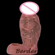 Soft Penis Sleeve Extender Enlarger Silicone Enlargement Condom Comfort for Men