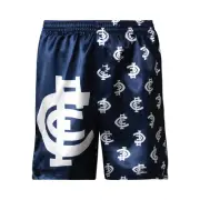 Carlton Blues AFL AF9263 Boys Team Logo Printed Satin Boxer Shorts New