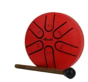 Amahi Red Steel 3 in. Tongue Drum With Gig Bag Nice Gift
