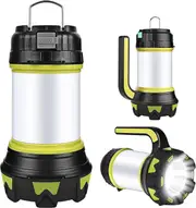 LED Rechargeable, USB Rechargeable LED Camping Lantern Torch 360 Lighting 6 Modes, IP65 Waterproof Portable Hanging
