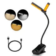 14 LED Clip On Reading Lamp USB Rechargeable Night Light Desk Lamp Dimmable