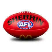 AFL Footy Sherrin Official Replica Game Football Leather Size 5 McDonalds