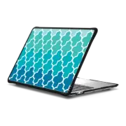 MacBook Pro 13-inch (M1 / M2 / Intel) Impact Case Aqua Ombre Quatrefoil