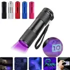Alloy 395nm Detection Light UV Torch Ultra Violet 9 LED Flashlight Purple Light