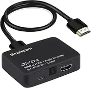 Simplecom CM423v2 HDMI Audio Extractor 4K HDMI to HDMI and Optical SPDIF + 3.5mm Stereo
