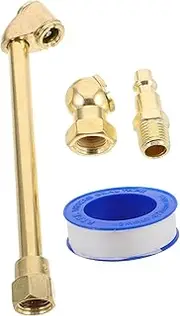PLAFOPE Tire Pressure Gauge Accessory Kit Air Hose Connector Set for Car Tire Inflator Compact Lightweight