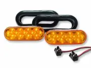 Custer Products CPL65A-STR LED 6.5" Oval Self Contained Amber Strobe Light Kit