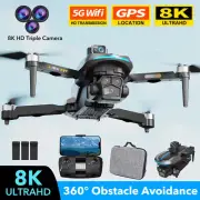 5G GPS Drone 8K HD Three Camera Brushless Foldable Quadcopter Obstacle Avoidance