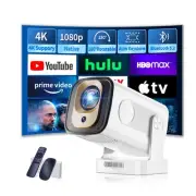 Mini Projector 1080P with WiFi 6 and Bluetooth 5.4, 4K Full HD Projector Feat...