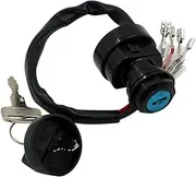 for Polaris for Trail for Boss 250 350L 89-92 Off-Road Four Bag Bicycle 1 Black Ignition Key Switch, Electric Door Lock, 4-pin Switch,