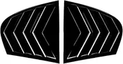 Compatible for BMW 5 Class E60 2004-2010 Car Side Rear Window Louver Paste Type Glossy Black Abs Material Parts Accessories(Glossy Black)