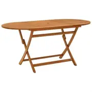 Folding Garden Table 160x85x75 cm Solid Eucalyptus Wood