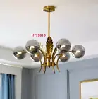 Modern Glass Ball Modo Chandelier Ceiling Iron Leaves Light Pendant Living Room
