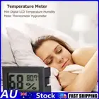 Mini Digital LCD Temperature Humidity Meter Thermometer (Black Fahrenheit) AU